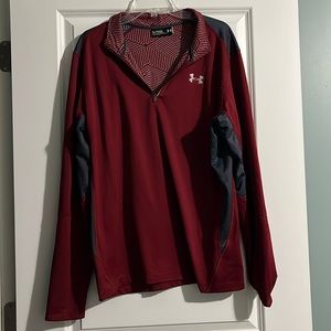 Men’s  Under Armour 3/4 zip fitted pullover Coldgear Infused size XL